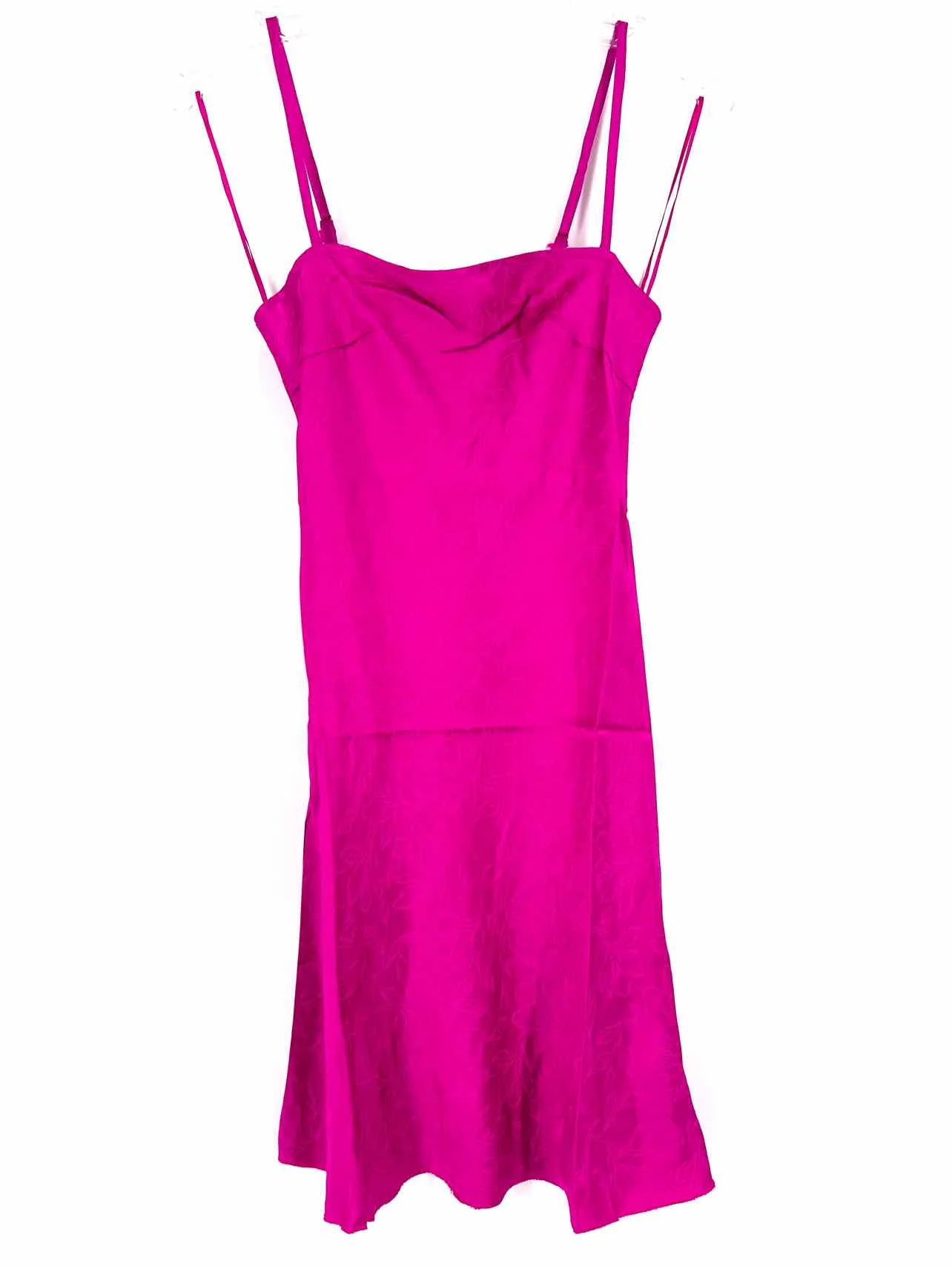 Sky To Moon Size S Magenta Floral Open Back Dresses Dress
