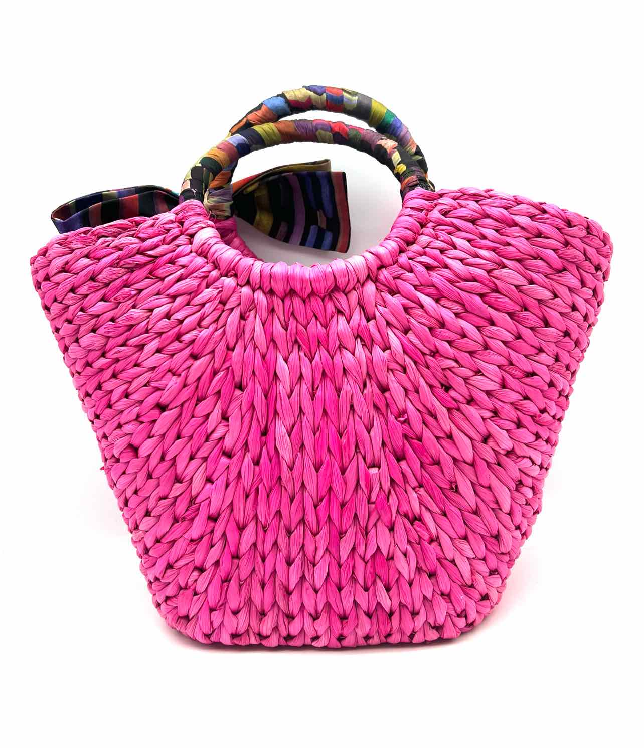 Ted Baker Pink/Multi Bow Wicker Designer Tote - Image 2
