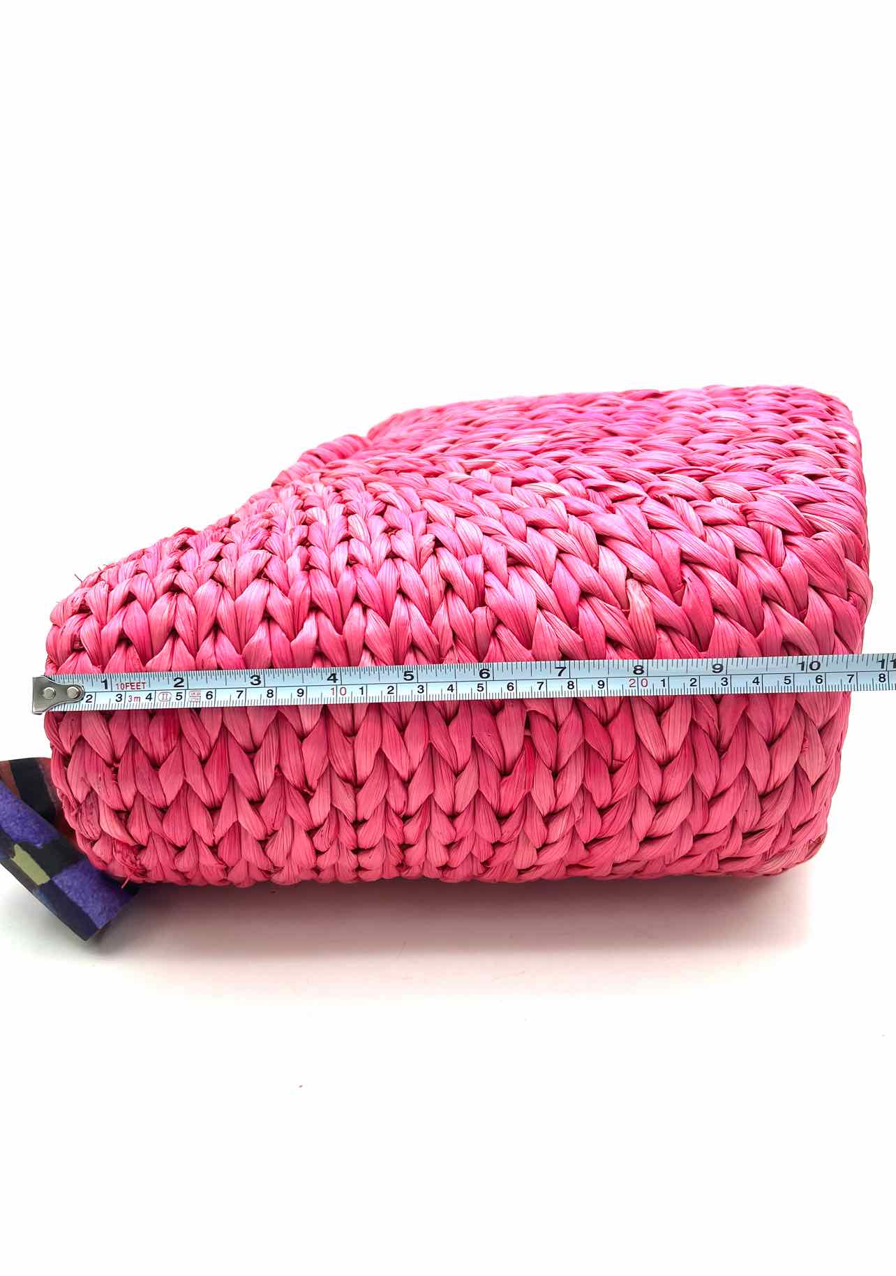 Ted Baker Pink/Multi Bow Wicker Designer Tote - Image 5