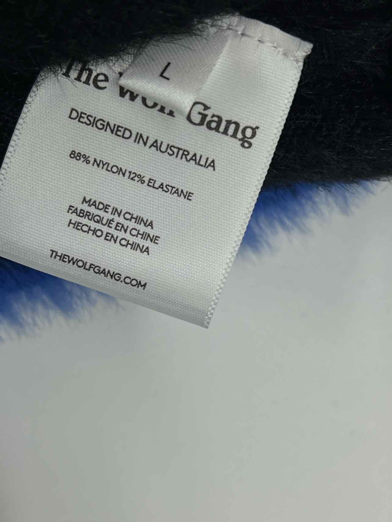 The Wolf Gang Size L Black/Blue Trim Knit NEW Designer Skirt - Image 3
