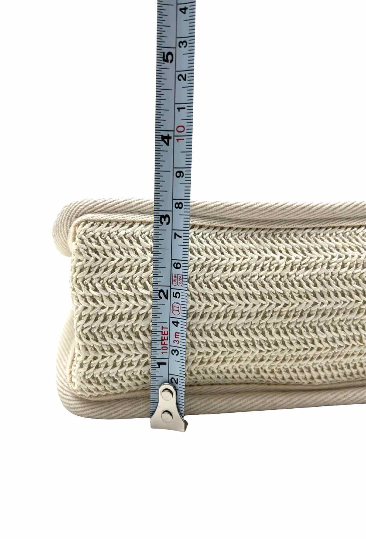 Tommy Bahama White/Tan Top Handle Woven Chain Purses Crossbody - Image 7
