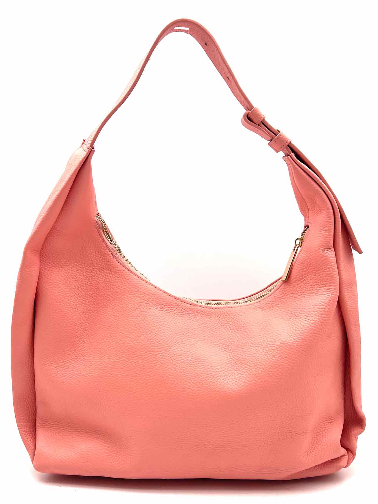Tote Le Monde Coral Pebbled Leather Designer Shoulder Bag - Image 2