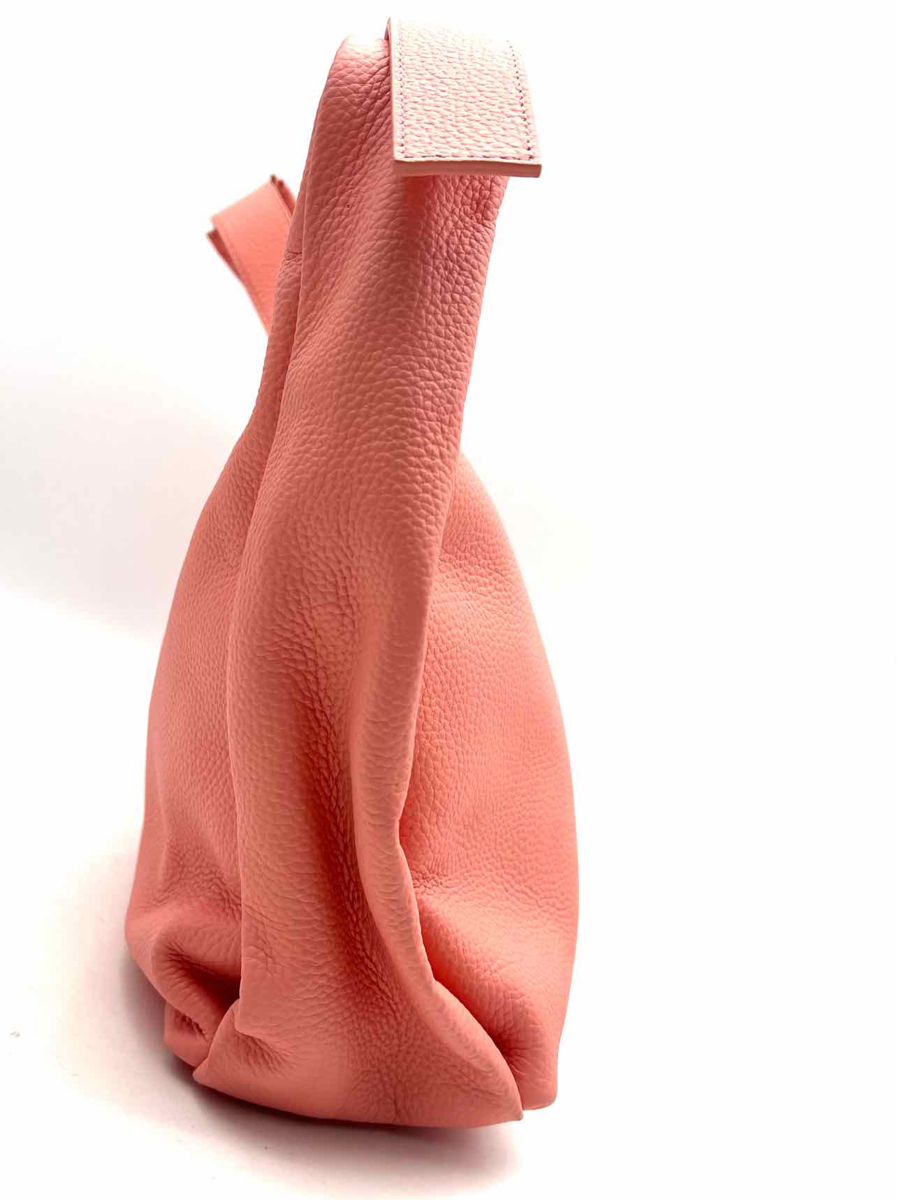 Tote Le Monde Coral Pebbled Leather Designer Shoulder Bag - Image 4