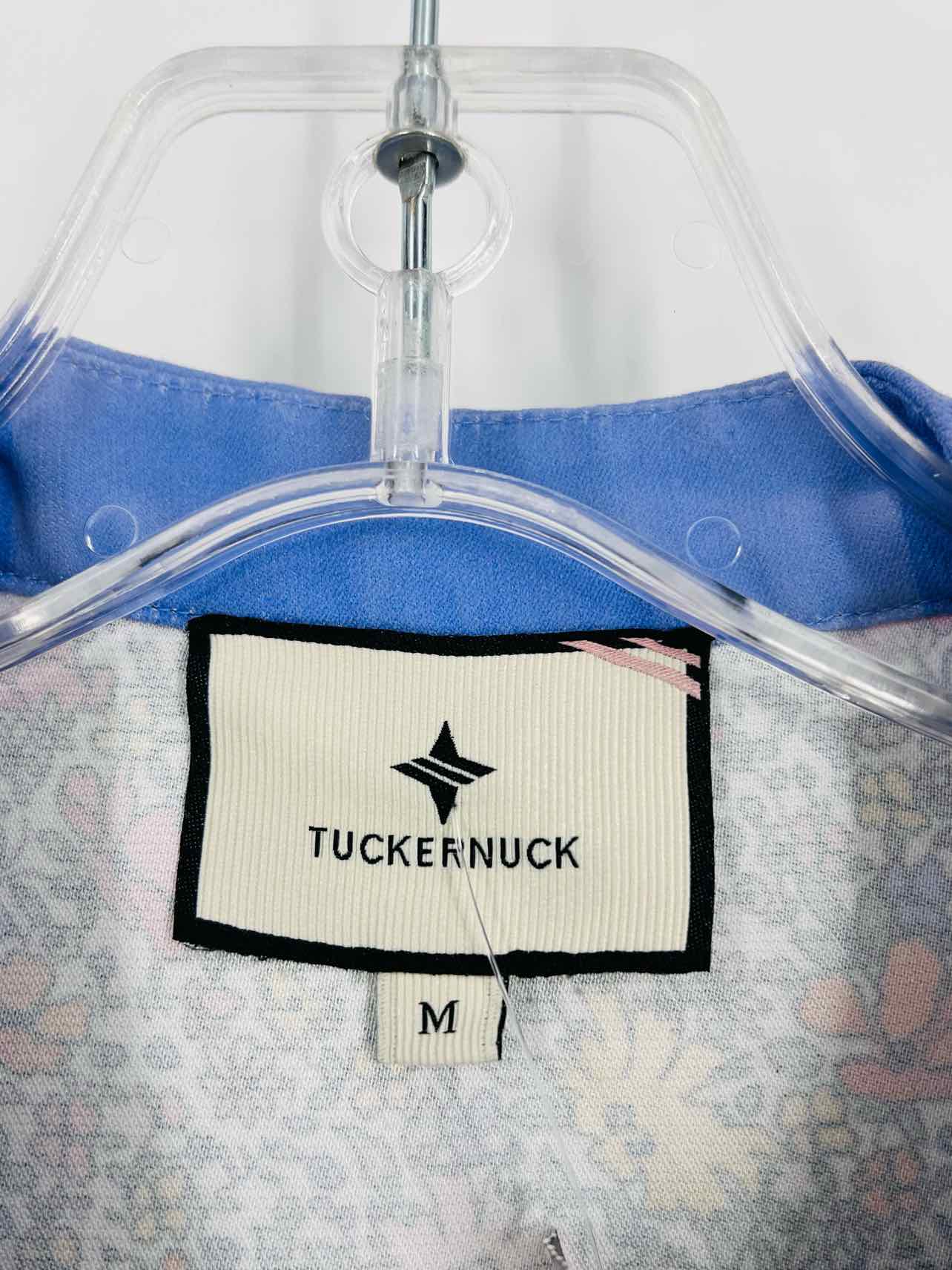 Tuckernuck Size M Lavender/Multi Floral Buttons Designer Dress - Image 4