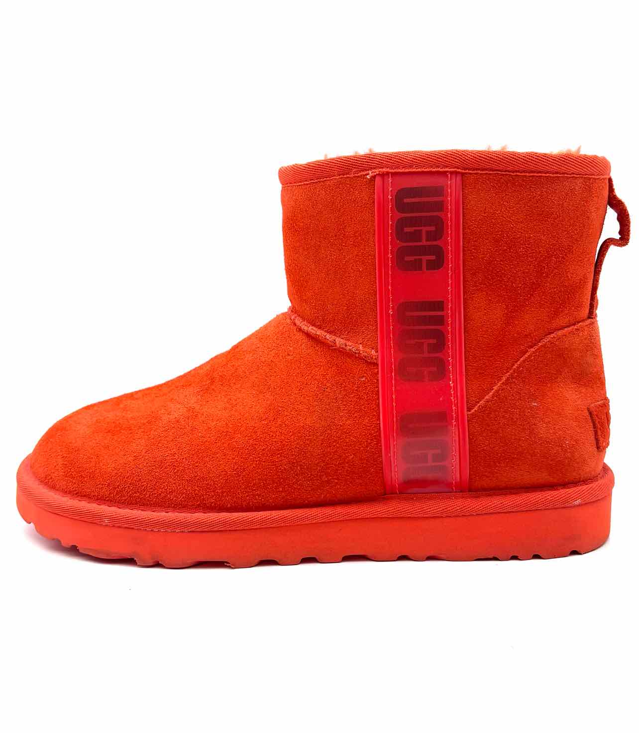 UGG Size 9 Orange Suede AS IS Designer Ankle Boots - Image 2