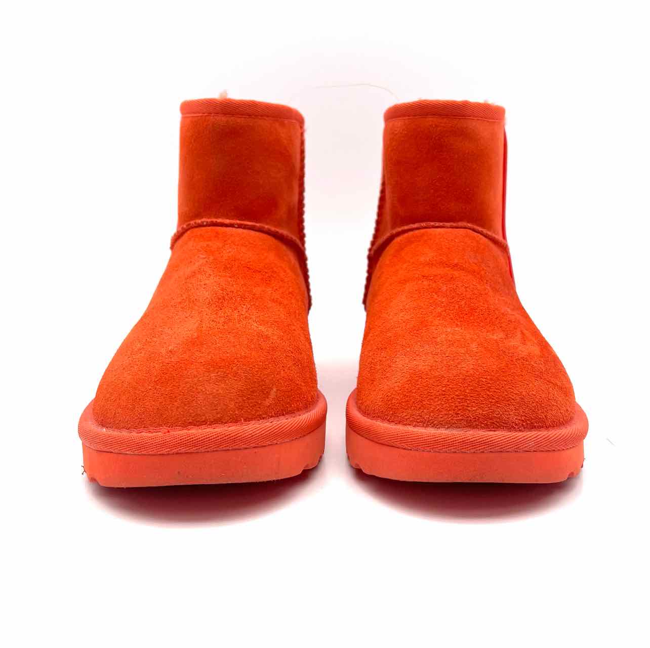 UGG Size 9 Orange Suede AS IS Designer Ankle Boots - Image 3