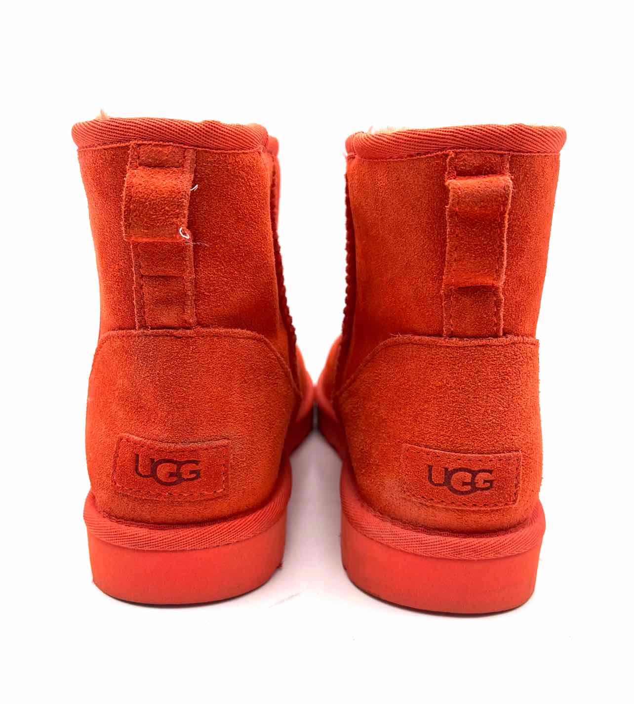 UGG Size 9 Orange Suede AS IS Designer Ankle Boots - Image 4