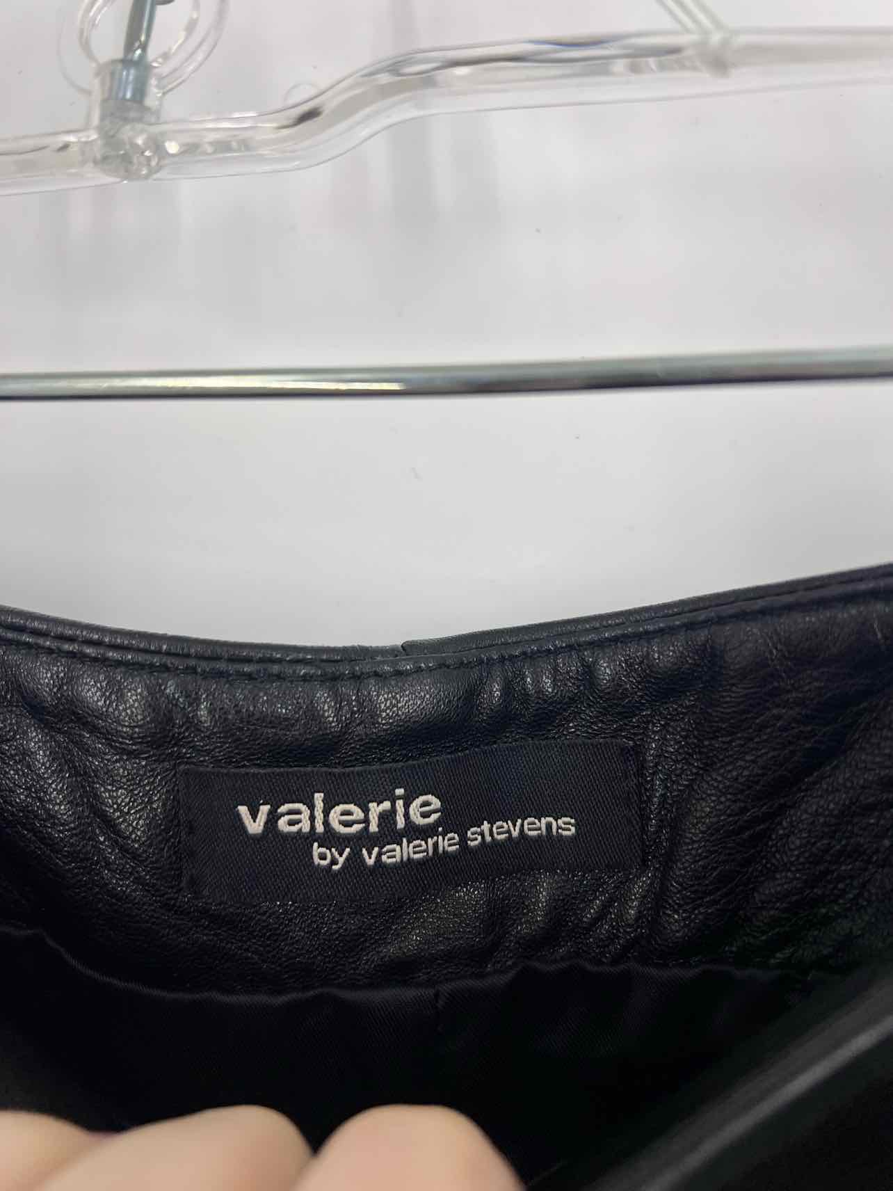 Valerie Stevens Size 10 Black Solid Leather NEW Designer Pants - Image 3