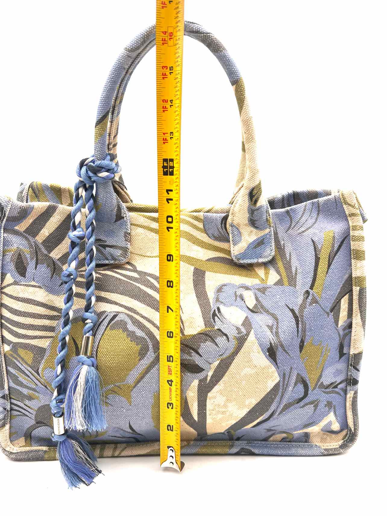 Vince Camuto Br/Bl/Gr Floral Canvas NEW Purses Tote - Image 10
