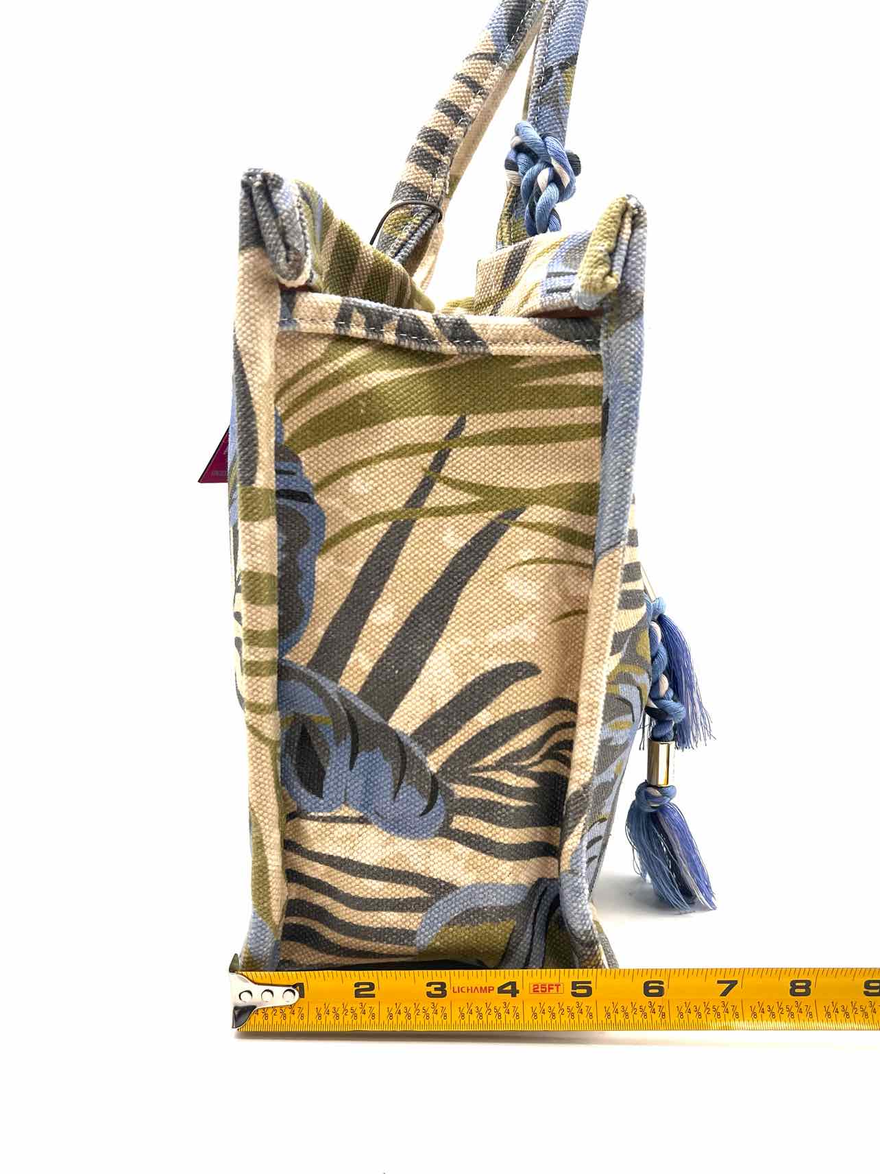 Vince Camuto Br/Bl/Gr Floral Canvas NEW Purses Tote - Image 11