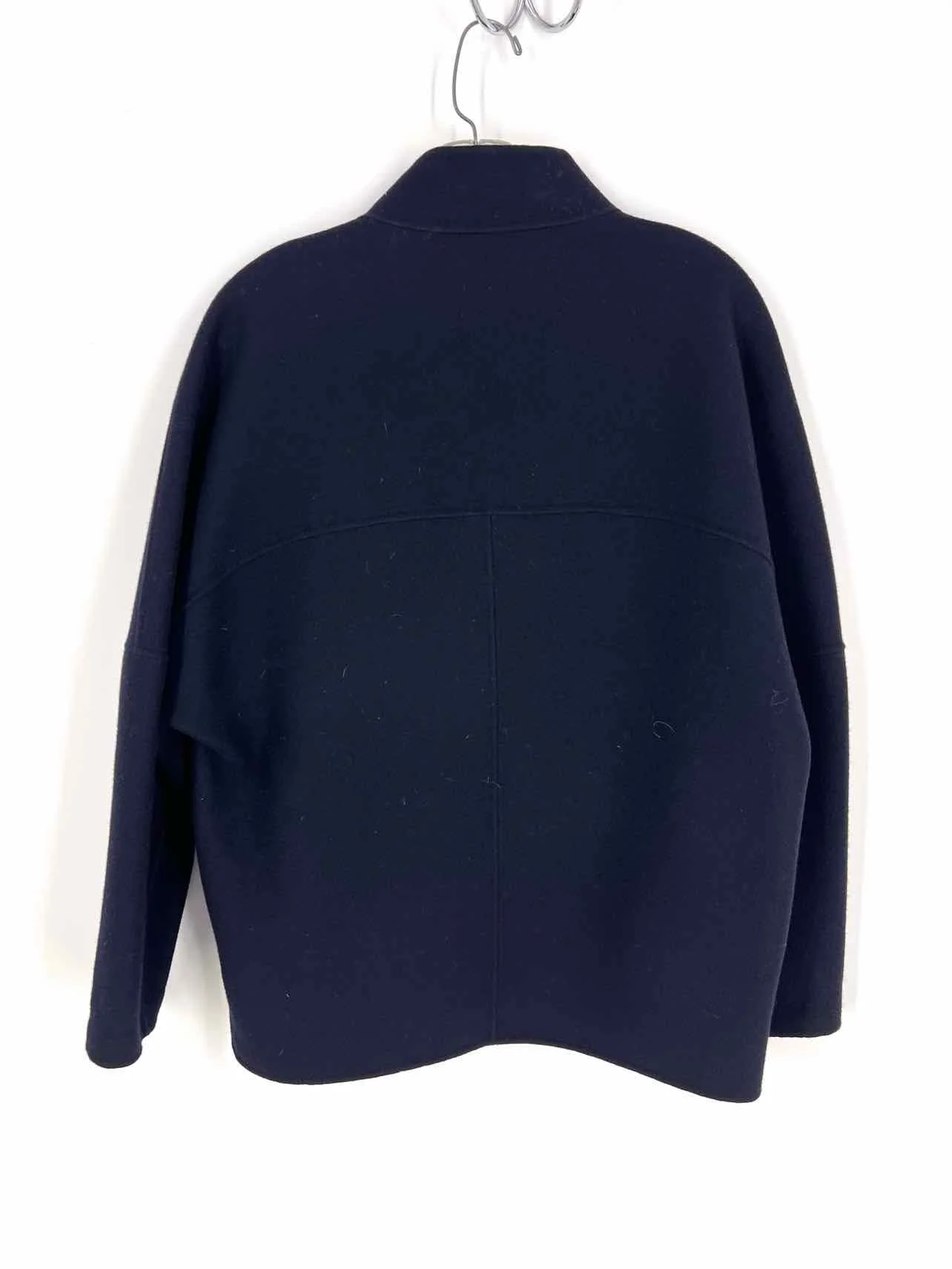 Vince Size S Navy Solid Wool Designer Jacket - Image 3