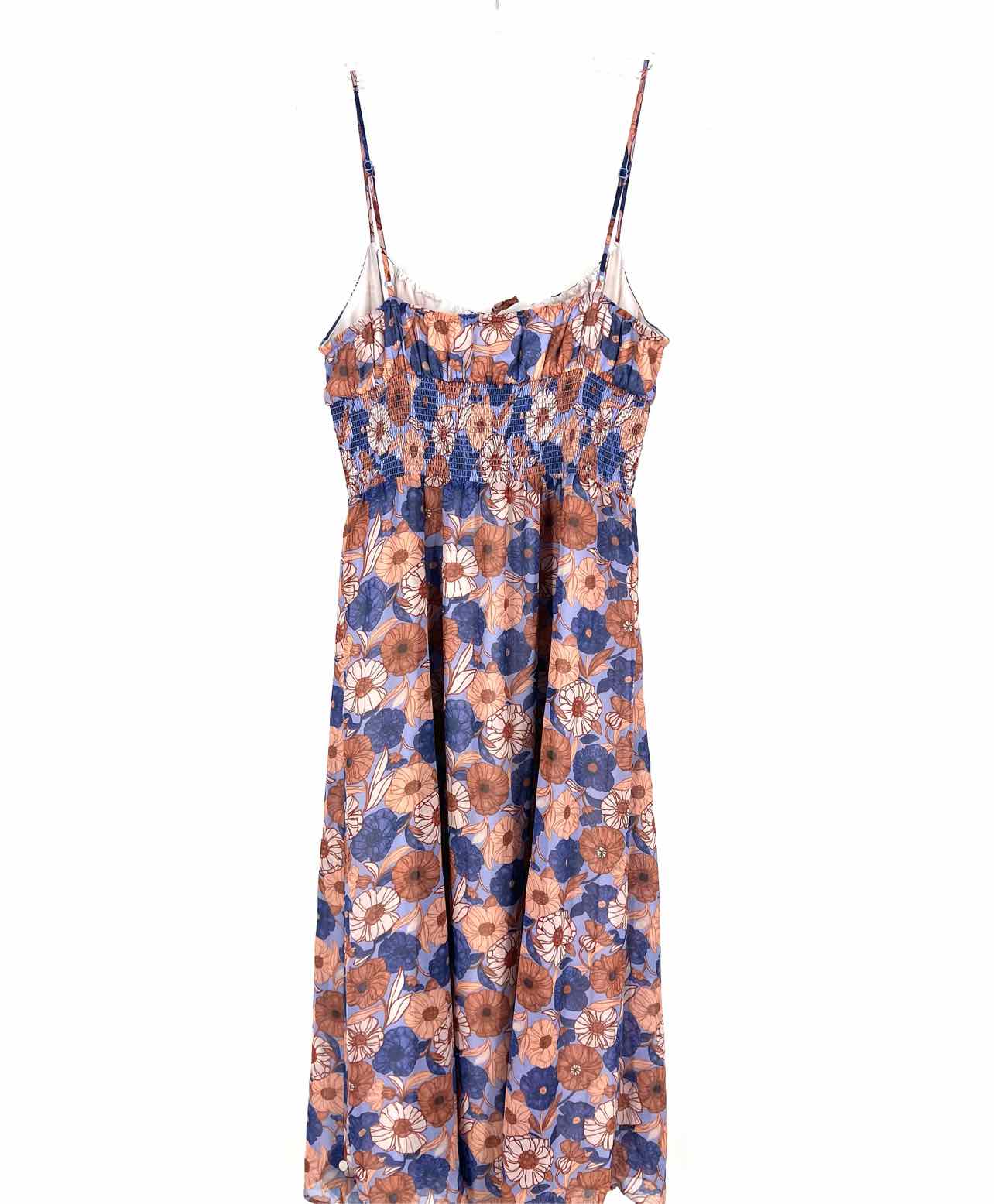 Wilfred Size M Bl/Br/Wh Floral Tie Front Designer Dress - Image 3